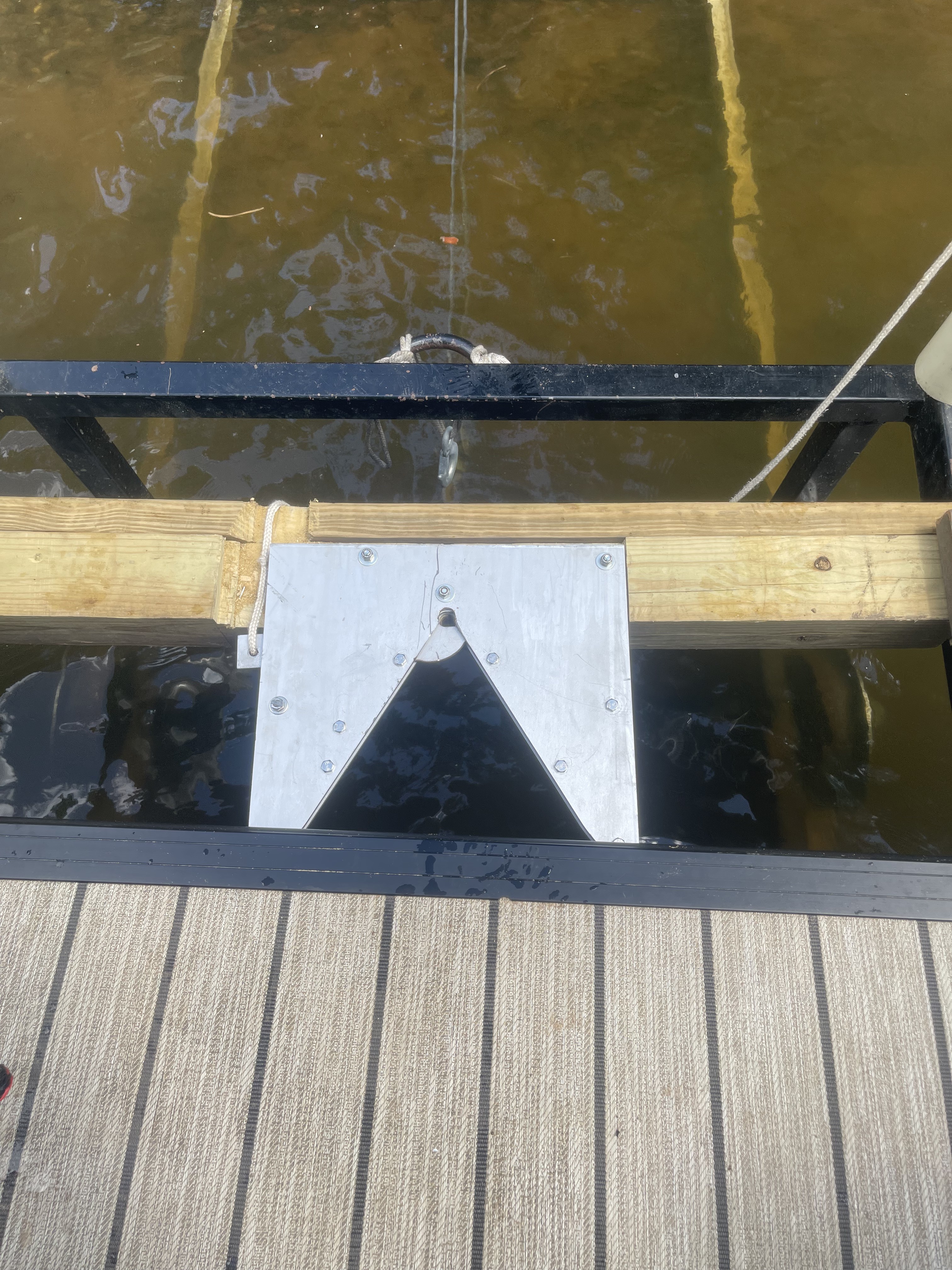 Boat Trolley Lock Installed